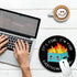 Dumpster on Fire Round Mouse Pad 8.6 x 8.6 Inch, Cute Funny Mousepad for Laptop Gaming, Stitched Edge Non-Slip Rubber Base, Home Office Decor Desk Accessories, It's Fine I`m Fine Everything is Fine by Gctriki