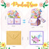 Trandraft 8 Sets 3D Flower Pop Up Cards Mother's Day Pop Up Flower Bouquet Greeting Card Bulk, Handmade Paper Floral