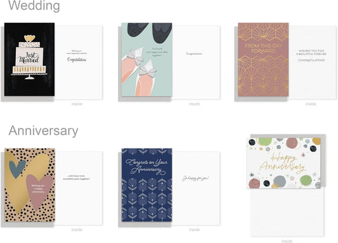Box(60-Count) American Greetings All Occasion Deluxe Card Assortment with Envelopes and Storage