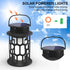 2 Packs Solar Lights for Outside, Upgraded Solar Lanterns Flickering Flame Outdoor Waterproof Hanging Lanterns