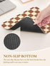 Ksriylm Cute Brown Mouse Pad,Retro Checkered Pattern Mousepad,Square Aesthetic Plaid Waterproof Grid Mouse Mat Design