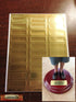 M01200 30pc 1 3/4" 2 1/4" QC1 Gold Foil Adhesive Labels Printable Sheet x for Laser Printer