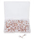 Tupalizy 100PCS Decorative Push Pins - Transparent Plastic Head and Rose Gold Steel Point Thumb Tacks for DIY Craft