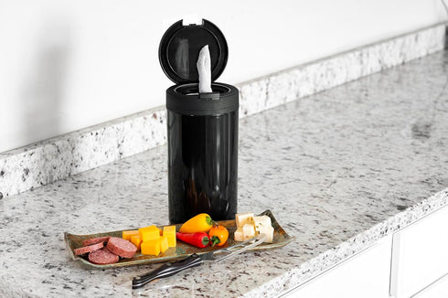 Countertop, Inevibe Disinfecting Wipes Dispenser - Push Button Decorative Holder for Standard Cleaning Wipes Container