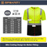 High Visibility Quick Dry Safety Shirts with Reflective Strips Pocket Short Sleeve Mesh Hi Vis for Men/Women