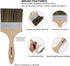 Double Thick Chip Paint Brush, 4 inch Stain Brushes for Painting Walls and Fence Staining