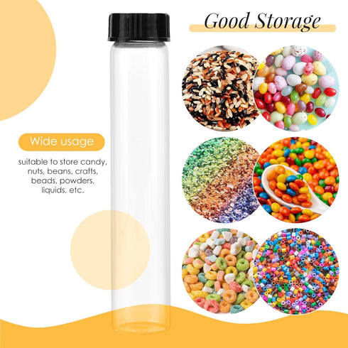 50ml Clear Glass Vials with Screw Caps, Small Liquid Sample Test Tubes, 12PCS Leak-Proof Bottles