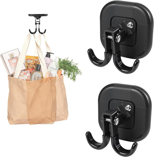 Large Swivel Magnetic Hooks Heavy Duty for Hanging with 360 Rotation, Non-Scratch