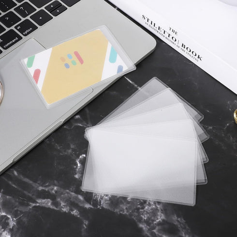 Xthrotsenk 40 Pack Credit Card Protector Social Security Card Sleeves Protector Medicare Sleeve Waterproof Clear Cards