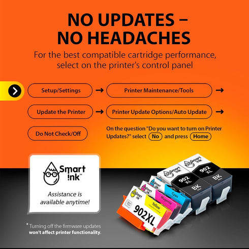 Smart Ink Compatible Ink Cartridge Replacement for HP 902 XL 902XL (2 Black XL & C/M/Y XL 5 Combo Pack) for Officejet