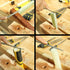 Wood Rasp File Kit - 12 Assorted Small Metal Needle Files Set with Brush and Hand Strap Carrying Case