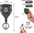 MNGARISTA Heavy Duty Retractable Keychain with Belt Clip, ID Badge Reel, 31.5” Steel Cord and Key Ring, 2-Pack