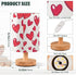 ALAZA Bedside Table Lamp for Bedroom Red Love Heart Nightstand LED Light Lamps with USB Port Linen Fabric Shade Table