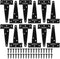 Rierdge 12 Pcs 4 Inch T Strap Hinges, Black Heavy Duty Tee Hinge