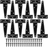 Rierdge 12 Pcs 4 Inch T Strap Hinges, Black Heavy Duty Tee Hinge