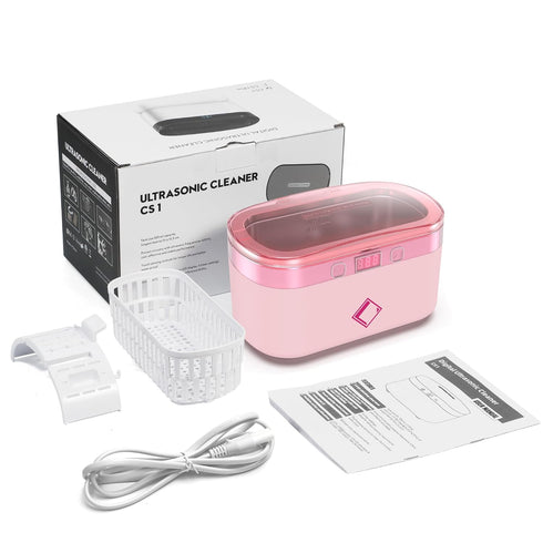 LifeBasis 17 OZ Ultrasonic Jewelry Cleaner, Portable with 42kHz and 5 Cleaning Timer for Jewelry, Eyeglasses, Watches -
