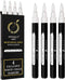 Pinturale Arts 4 Extra Fine Tip White Chalk Markers | 1mm Tip | For