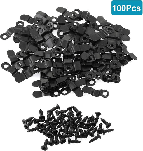 100PCS Picture Turn Button Fasteners Photo Frame Hardware, Black