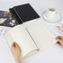 EUSOAR Spiral Lined Notebook - B5, 3 Packs, 120 Pages, Black Hardcover Ruled Travel Writing Journal