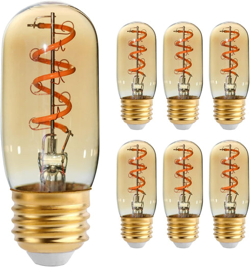 6 Pack Dimmable E26 LED Light Bulbs 25-40 Watt Equivalent, T32 T12
