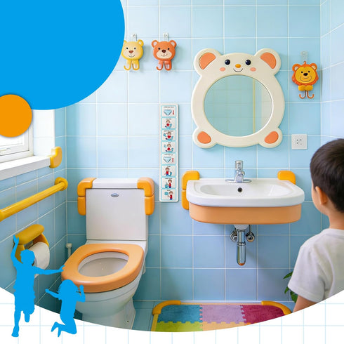 Flylin Potty Training Visual Schedule, Toilet Training Chart with Adhesive Backing for Toddlers, Daily Routine Progress