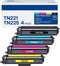 TN221 TN225 High Yield Toner Cartridge Replacement for Brother TN-221 TN-225, Compatible with MFC-9130CW, 4 Pack
