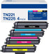 TN221 TN225 High Yield Toner Cartridge Replacement for Brother TN-221 TN-225, Compatible with MFC-9130CW, 4 Pack