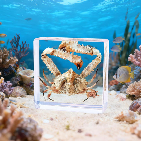 Gift,Oddities(2.95 2.95 0.94 inch,Crab Taxidermy Crab,Real Crab Taxidermy Animals in Resin,Real Crab Specimen