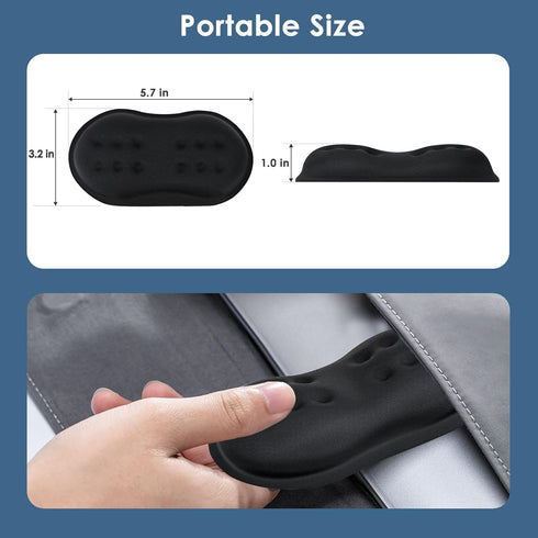 VANKEY Mouse Wrist Rest, Ergonomic Desk Pad for Comfortable Computer Mouse Support (Black)