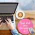 lebrocoli 8.6 8.6 inch Funny Work Mouse Pad, Small Round Mouse Pads for Desk, Cute Mini Travel Mousepad for Wireless