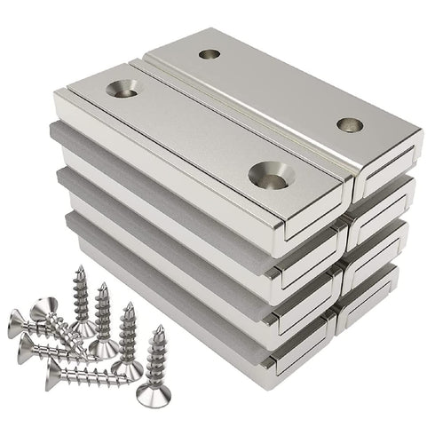 Magnetpro Neodymium Rectangular Magnets 45 lbs Force 1.57" x 0.53" x 0.20"