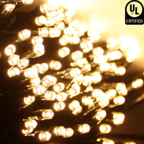 2024 Durable 95FT 240 LED Christmas String Lights, Waterproof Green Wire with Timer & 8 Modes for Holiday Decorations