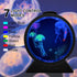 7 Estink Jelly Fish Lamp Aquarium Light, Color Changing RGB Round Jelly Fish Night Light Table Lamp for Home Office