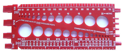 Stainlesstown Nut Bolt Thread Gauge, Red