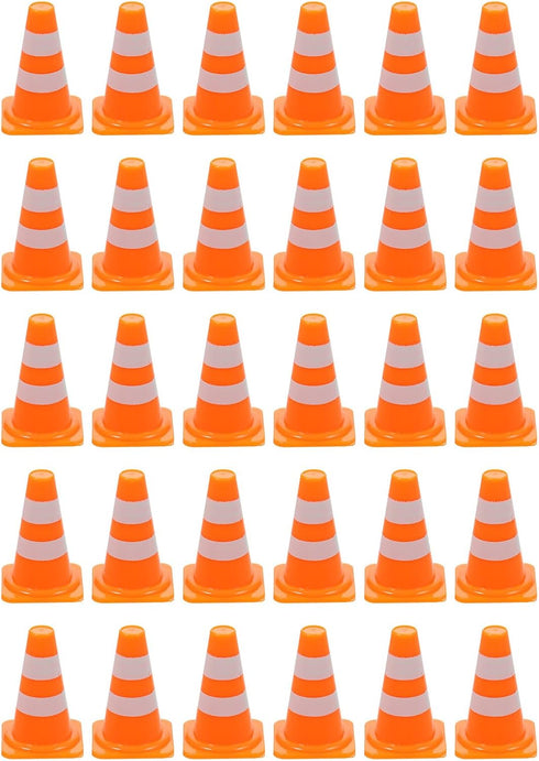 Kisangel Mini Traffic Cones and Road Signs Set for Kids 30 Pcs