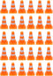Kisangel Mini Traffic Cones and Road Signs Set for Kids 30 Pcs
