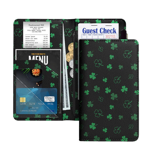 WIRESTER 4.7x9 inch Server Book for Waitress with Zipper Pocket, Magnetic Closure