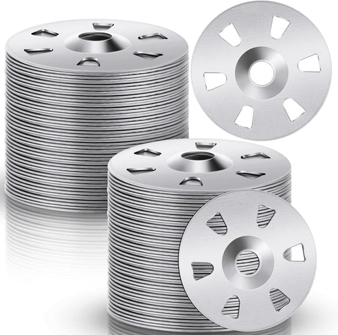 Dunzy 100 Pcs 1.38 Inch Washers for Foam Board Installation, Galvanized Steel Wall Washer