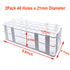 Plastic Test Tube Rack 2 Pack White 40 Holes Lab Test Tube Rack Holder for 21mm and Below The Test Tubes, Detachable, White