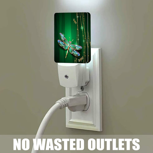 Mystical Dragonfly Night Light Plug in Wall Lamp Smart Dusk to Dawn Sensor for Home Decorative, Kids Room Bedroom