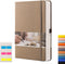 EMSHOI Graph Paper Notebook - 256 Pages, A5 Graph Notebook, Hard Cover, 120gsm Thick Paper, 5.75" x 8.38"-Khaki