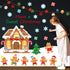 ZOIIWA Winter Christmas Gingerbread House Bulletin Board Set, Gingerbread Man Cutouts for Classroom Home Wall Decor