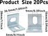 Runseaway 20Pcs Table Top Fasteners, Heavy Duty Steel Z Clips & Adjustable Corner Brackets with Screws, Tabletop