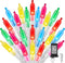 Pink + Multicolor Mini String Lights, 39 Feet 100 LED Pastel Mini
