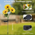 4 Pack echosari Solar Lights Outdoor Waterproof, Sunflower Solar Stake Lights Auto ON/Off Solar Garden Decorative
