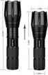 2 Pack 2000 5 LED Tactical Flashlight Water Resistant Military Grade Lumens Modes Zoom Function Ultra Bright Torch