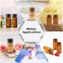 30 Pack 10ml (1/3 Oz) Amber Glass Sample Vials, Empty Glass Bottles for Liquid Sampling, Lab Test Vials