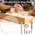 YAIRMIS 6-1/2" Nut,5/16 Inch Dia Router Base Plate,DIY Drilling, w/BrassCentering Pin &Brass Thick Base Plate,Clear