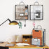 Hanging Wall File Organizer, Metal Wall Mounted Holder with Handles and Hooks, 3 Packs for Home Office Decor
