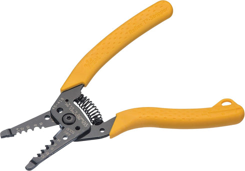 IDEAL Electrical 45-418 Premium Reflex T Stripper, 6-14 AWG Solid, 8-16 AWG Stranded, Wire Stripper with Textured Grips